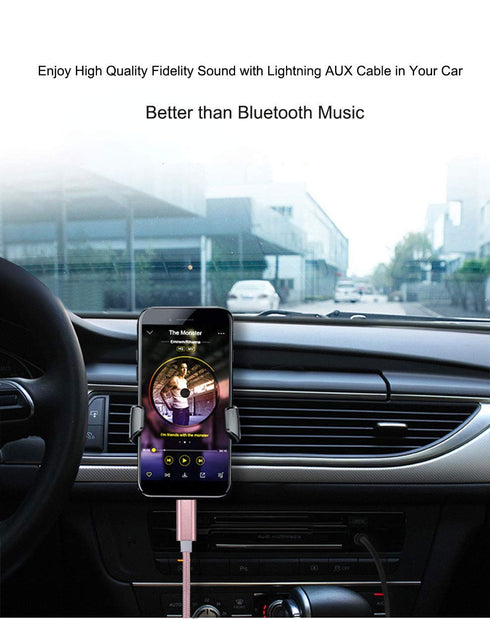 Aux Cord for iPhone, Lightning to 3.5mm Audio Nylon Braided Cable for iPhone 12 11 XS XR X 8 7 6 iPad iPod to Car/Home Stereo/Headphone/Speaker, A...