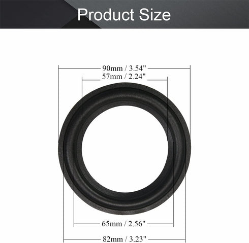 Fielect 2Pcs 3.5inch/90mm Foam Speaker Edge Surround Rings Replacement Kit for Speaker Repair or DIY Black...