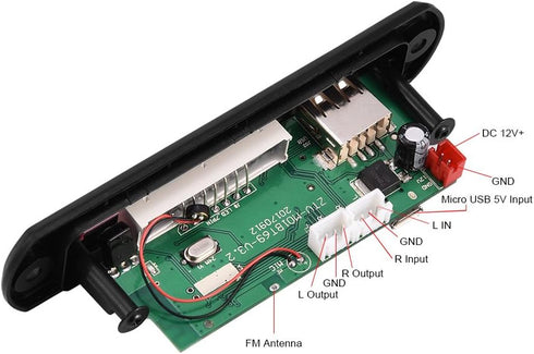 Bluetooth MP3 Decoder Board with USB and SD/MMC Card Slot Audio Wireless Bluetooth Module USB SD FM Hands-Free Call with Remote Control......