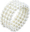Fuqimanman2020 4pcs Colorful Simulated Pearl Stretch Bracelets Set Strand Stacked Elastic Multilayer Bangle for Women Bridal Wedding Party 1920s R...