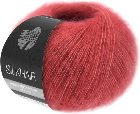 Lana Grossa Silkhair, 164 Brick Red Yarn......
