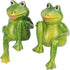 2PCS Frogs Statue Outdoor, 3 Inch Resin Garden Frogs Statue Outdoor Cute Frog Sculpture Frog Lawn Ornament for Pathway Yard Lawn Patio Decorations...