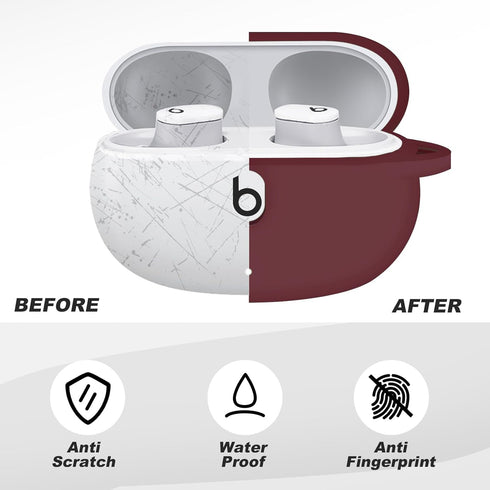 MOLOVA Silicone Case Cover for 2021 New Beats Studio Buds with Cleaner Kit, Anti-Lost Shockproof Protective Case Cover for Beats Studio Bud Easy C...
