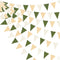 32Ft Sage Green Party Decorations Olive Green Tan Brown Cream Neutral Triangle Flag Fabric Banner Pennant Bunting Garland Streamers for Birthday W...