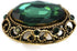 10 pcs Whole Oval Cut Green Rhinestone Vintage Copper Hollow Metal Shank Sewing Coat Buttons -25mm -1"...