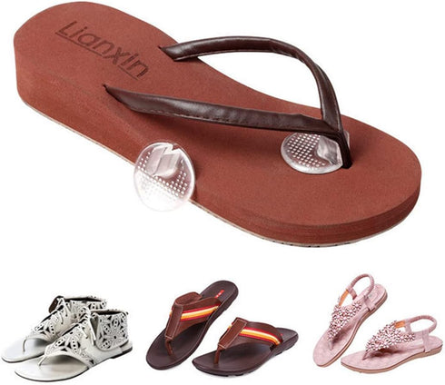 3Pairs Soft Silicone Flip Gel Cushions Pad Toe Protectors for Thong Sandal Flip Flop Gel Inserts Guards Insoles Shoes Grip Pads (Style 2)...