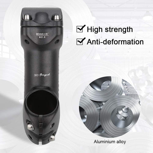 Dimension stem 31.8,31.8 Bike Stem,Mountain ycle Alunimium Alloy Bike Tube Stem Replacement Part Accessory...