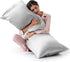 Love's cabin Satin Body Pillow Pillowcase, Similar to Silk Body Pillow Cover with Envelope Closure, Silky Cooling Long Pillowcases for Hair and Sk...
