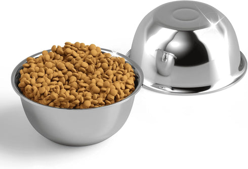 7 Cup Stainless Steel Dog Bowls Set of 2 for Food and Water, Rust Resistant, Metal Dog Bowl for Medium Large Dogs, 58oz...