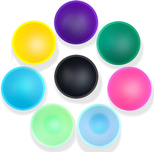 Coopay 8 Pieces Mini Silicone Bowls Multicolor Pinch Bowls Heat Resistant Snack Bowls Prep and Serve Bowls, Unbreakable, Flexible, 1.75 Oz (Solid ...