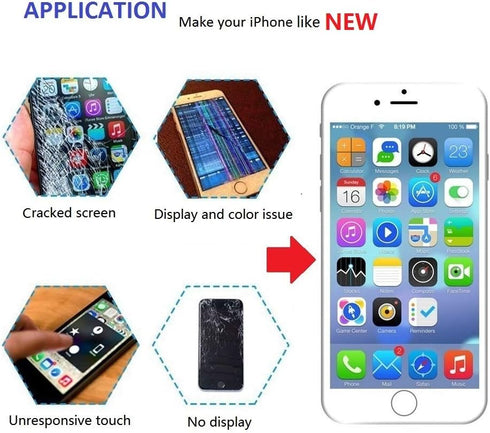 Brinonac Screen Replacement for iPhone 8/SE 2020 4.7 inch LCD Digitizer Touch Screen LCD Replacement Screen Frame Assembly Full Set with Tools and...
