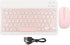 Wireless Keyboard and Mouse Combo, Cute Bluetooth Keyboard with Slicent Mouse, 3 Adjustable DPI, 2.4G USB Slim Keyboard Mouse Set for Windows for ...