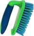 Dependable Industries Inc. Essentials Scrub Brush Comfort Rubber Grip & Flexible Stiff Bristles Heavy Duty for Bathroom Shower Sink Carpet Floor -...