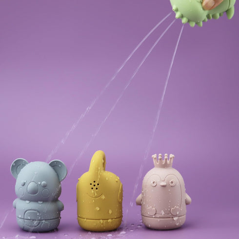6 Packs Silicone Baby Bath Toys, Mold Free Baby Bath Toys for Kids 6-12 month Animal Squirt Bathtub toys for toddlers1-3 Easily Twist open and cle...