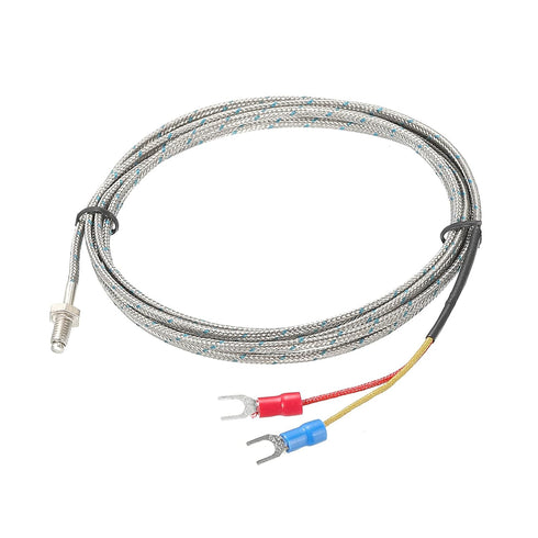 MECCANIXITY Thermocouple Temperature Sensor M6 Screw Temperature Probes J Type 6.6ft 0 to 750°C(32 to 1382°F)...