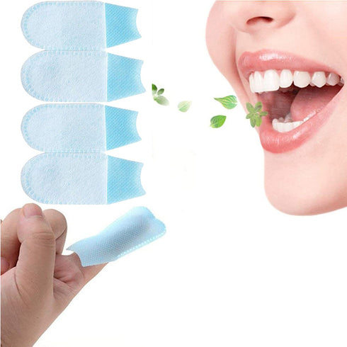 50Pcs Finger Cleaning Teeth Wipes Disposable Non-Woven Fabric Soft Gauze Infant Finger Clean Oral Toothbrushes Whitening...