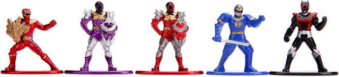 Jada Toys Power Rangers 1.65" Die-cast Metal Collectible Figures 20-Pack, Toys for Kids and Adults, Silver...