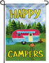 ANLEY Garden Flag Happy Campers - Decorative Summer Vacation Garden Flags - Double Sided & Weather Resistant & Double Stitched - 18 X 12.5 Inches...