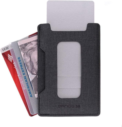Dango Slim Minimalist Wallet for Men - RFID Blocking - Durable Dtex Water Resistant Material, Black...
