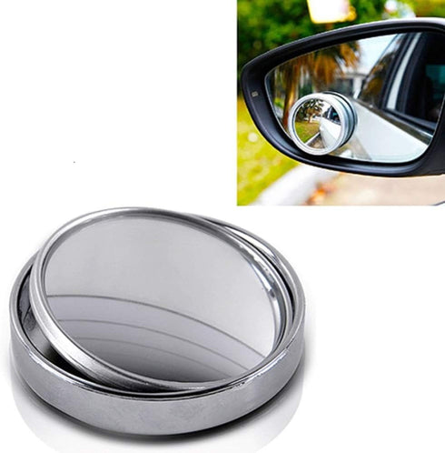 1 Pair Wide Angle Convex Car Auto Blind Spot Round Stick-On Side View Rearview Mirror...