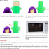 Angry Mom Microwave Cleaner, Mad Mama Microwave Steam Cleaner, Just Add Vinegar and Water, Easily Cleans the Crud in Minutes (Green)...