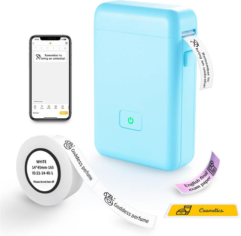 vretti Label Maker Machine with Tape, HP2 Portable Bluetooth Label Printer for Storage, Shipping, Barcode, Office, Home, Organizing Mini Sticker L...