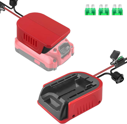 2 Packs Power Wheel Adapter for Craftsman V20 20V Battery with Fuse & Wire terminals & 14 Gauge Wire, Good Power Convertor for DIY Ride On Truck, ...