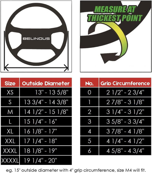 Leather Steering Wheel Cover Lace Up, Stitch On Wrap, Universal Fit 13-20 inch Car Truck SUV Pickup Boat, A Whole Piece of Cowhide, DIY Stitch w/N...