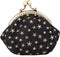 Oyachic Five-Pointed Star Coin Purse Denim Change Pouch Wallets Buckle with Kisslock Clasp Coin Holder Clutch Handbags for Women Ladies (Black)...