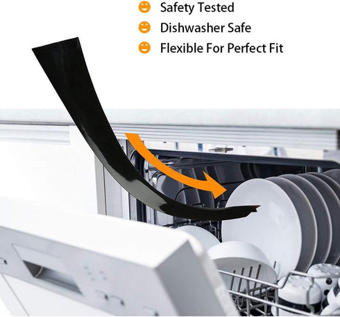 Stove Gap Covers Kitchen Counter Gap Covers (25 Inch, 2 Pack) Heat Resistant Oven Gap Filler Seals Gaps Between Stovetop and Counter, Easy to Clean, Black