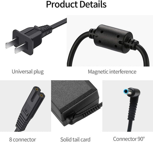 45W Laptop Charger fit for HP 14 inch Laptop 14-DK 14-DQ 14-DF 14-DH 14-DS 14-AC 14-AK 14-AL 14-BA Series, 14-DF0023CL 14-DF0018WM 14-DK0731MS 14-...