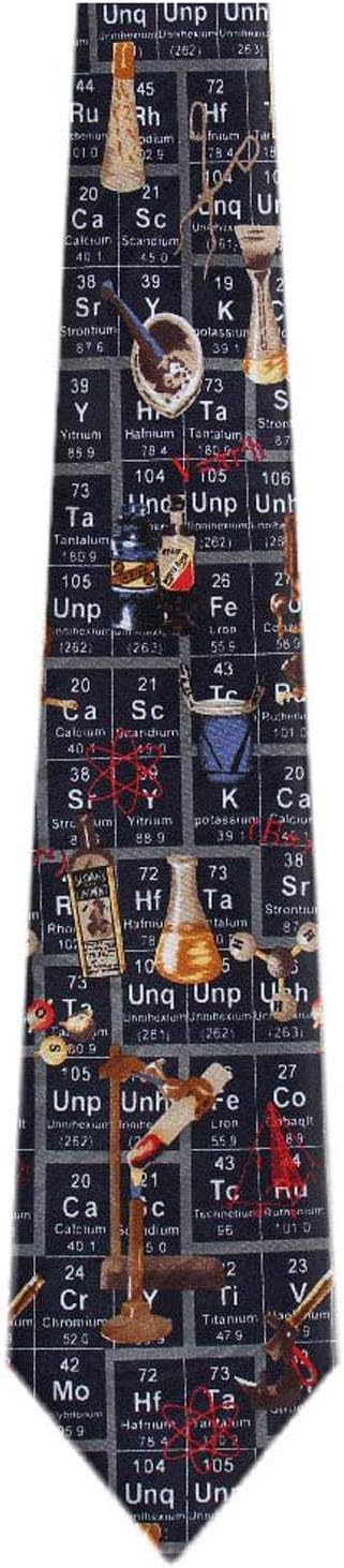 BUYYOURTIES SCIENCE-205 - Periodic Table Tie Navy Brown Red...
