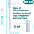 100 PCS 3ML Dropper Pipette - Disposable Plastic Transfer Pipettes for Accurate Liquid Transfer, Excellent Suction, Perfect for Oils, Resin, Craft...