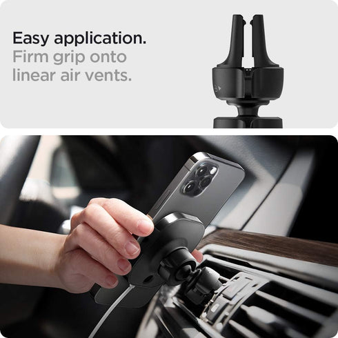 Spigen Mag Fit Phone Holder Car Mount Designed for Magsafe Compatible iPhone 16 Pro Max, 16 Pro, 16 Plus, 16 (Charger Not Included) (Requires USB-...