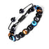 Evil Eye Bracelets for Mens Women,Fathers Day Dad Bracelet for Men,Cool Mens Bracelets,Black Weighted Bracelet for Men,Fathers Day Gifts for Dad/G...