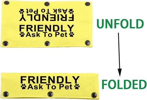 JXGZSO Not Friendly Ask to Pet Dog Lead Give Me Space Dog Leash Wrap Rescue Dog Lead Cover (FRIENDLY A to P DLS)...