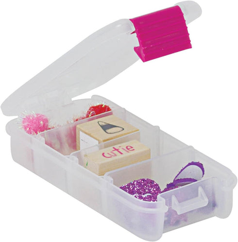 Creative Options 1309-82 Pro-Latch Mini Sideways Utility Organizer with 1 to 4 Adjustable Compartments , Colors Vary, 6" x 2.75" x 1.25" (15.2cm x...