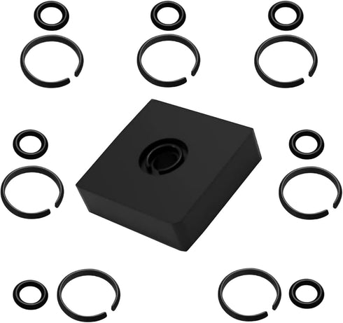 (7 Sets) 3/8" Impact Retaining Ring Clip Friction Ring Hog Ring with O-Ring for Milwaukee Electric Pneumatic Type Impact Wrench, Includes Install ...