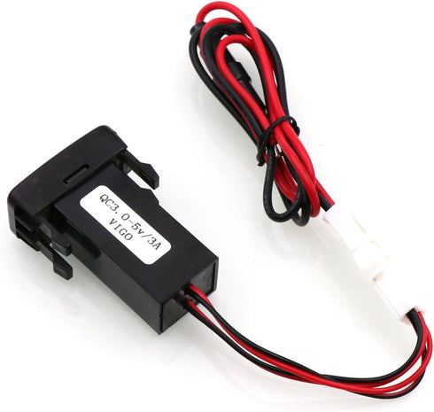 QC3.0+5V 3A Dual USB Power Socket, Quick Charge Car Charger USB Adapter for Smart Phone PDA Android GPS Use for Toyota VIGO...