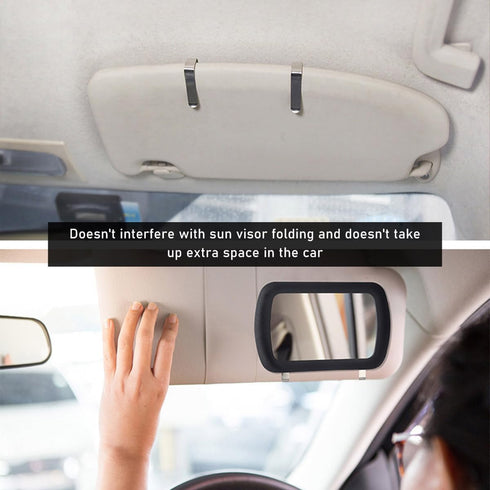 2 PCS Car Sun Visor Vanity Mirror, Clip On Auto Rear View Sun Visor Makeup Mirror, Vehicle Sun-Shading Cosmetic Mirror for Women Girls, Universal ...