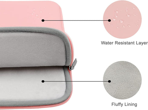 RAINYEAR 13.3 Inch Laptop Sleeve Soft PU Leather Case Water Resistant Padded Zipper Cover Protective Carrying Bag Compatible with 13.3" Notebook C...