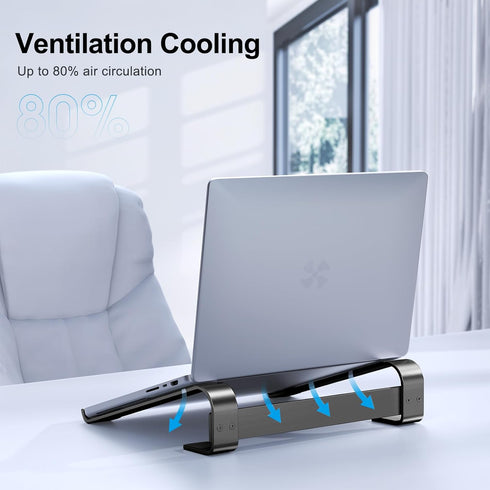 Laptop Stand for Desk, Aluminum Laptop Riser, Ergonomic Computer Stand for Laptop, Laptop Cooling Stand Compatible with for MacBook Pro/Air, Dell,...