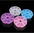 4 PCS 8 lattices Transparent Round Plastic Boxes Empty Storage Organizer Containers with Hinged Lids for Small Items and Other Craft Projects(4 x ...