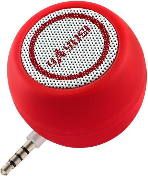 Portable Mini Speaker for iPhone/iPad/iPod/Tablet, 3W Cellphone Speaker with 3.5mm Aux Input, Clear Loud Sound in Compact Golf Size Body (Passion ...