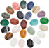 PH PandaHall 25pcs 25x18mm Gemstones Cabochons Flatback, Oval Stone Gem Semi-Precious Gemstones Beads Quartz Chakra Crystal Stones for Bracelet Ne...