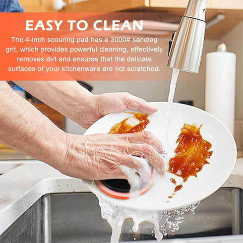 Griddle Cleaning Kit, 7 Scrubber Pads + 1 Handle, Reusable Scouring Pad, Multi-Purpose Scrubber for Pots, Pans, Grills, Ovens, Sinks...