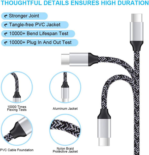 Type C Charger for LG G8 G9 G7 V60 V50 V40 V35 V30 ThinQ Stylo 6 5 4, Samsung Galaxy S24 S23 S22 S21 S20 Ultra Note 20 A15 5G A14 A54 A12 A13, Cha...