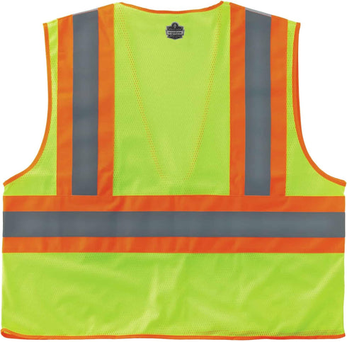 Ergodyne Safety L/Xl Class 2 Two Tone Mesh Vest, Lime, Large-X-Large US...
