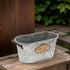 Flowers & Garden' Galvanized Metal Bucket Planter (8.5" x 4.5") - Unique Plant Pot for Indoor Outdoor Country Farmhouse Home Garden Decor...