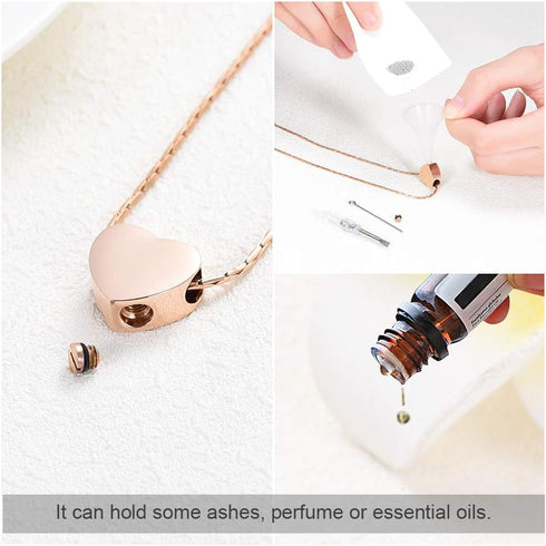 constantlife Cremation Jewelry for Ashes - Heart Pendant Memorial Urn Necklace Ashes Holder Stainless Steel Personalized Customization Keepsake...